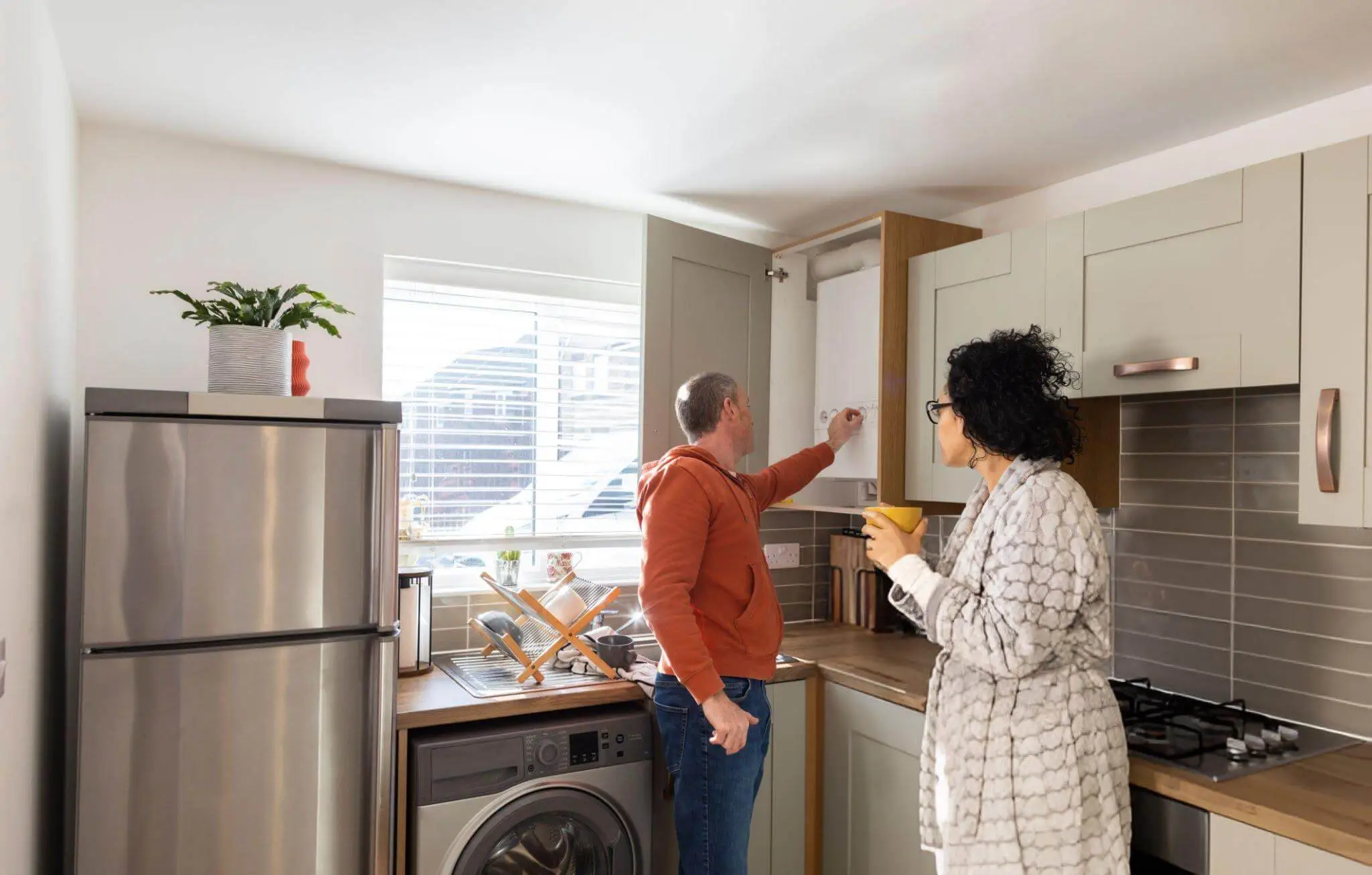 kitchen boiler heating system